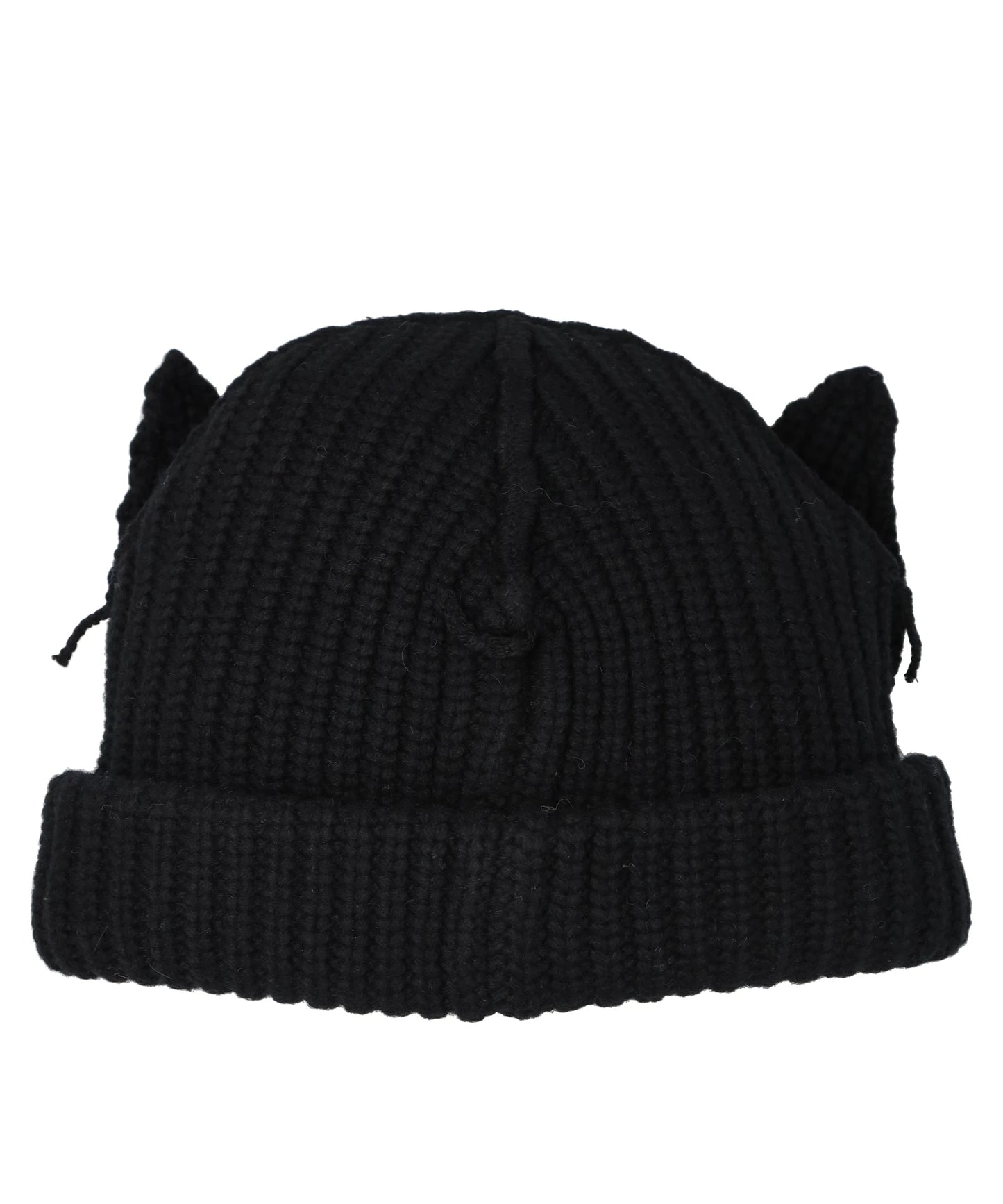 CHUNKY EARS BEANIE- BLACK+ECRU BLK