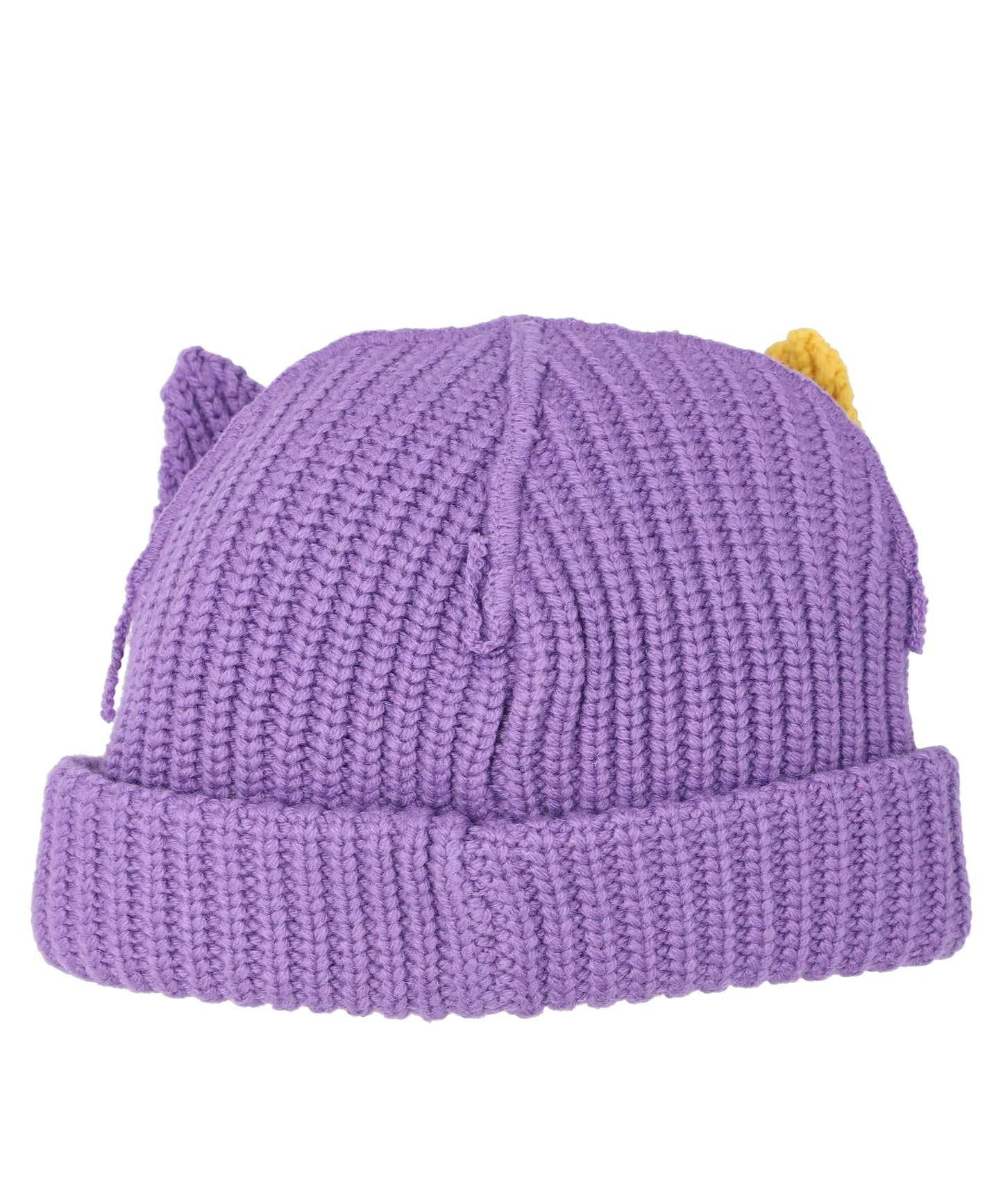 CHUNKY EARS BEANIE- PURPLE+YELLOW PRP