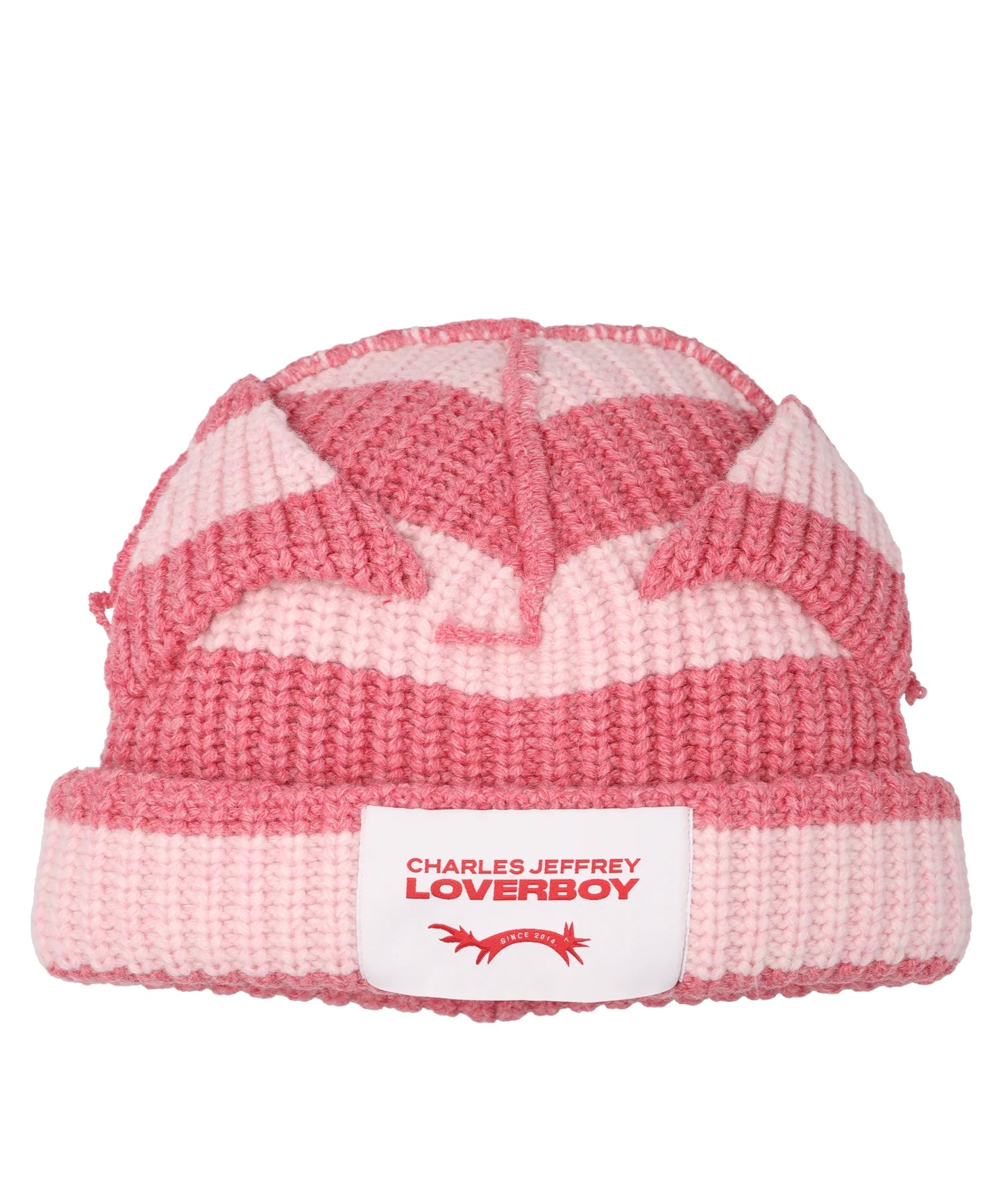 CHUNKY EARS BEANIE- PINK STRIPE PNK