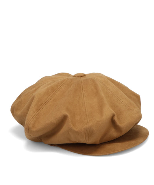 FAUX SUEDE FLAT BIG CASQUETTE
