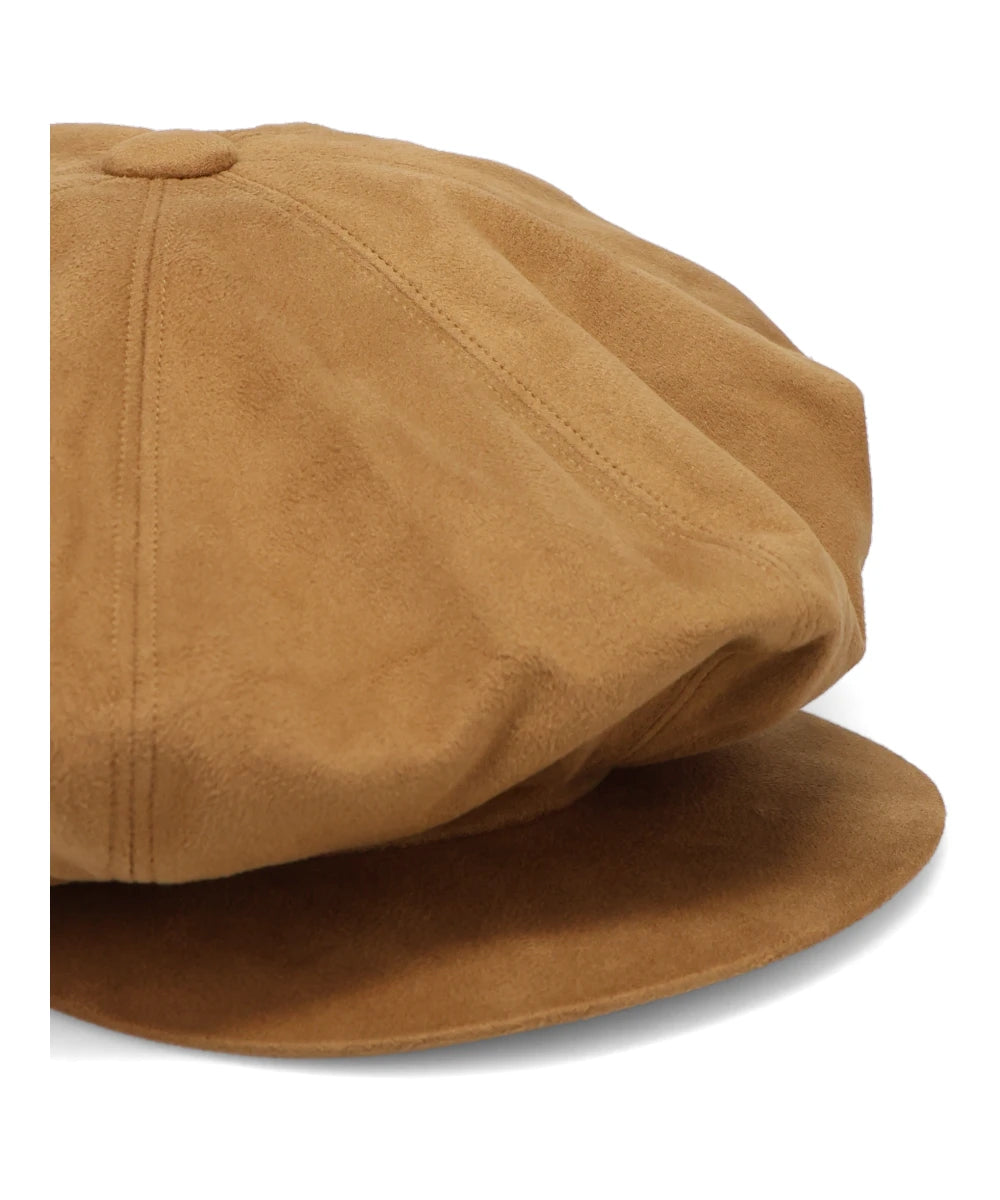 FAUX SUEDE FLAT BIG CASQUETTE