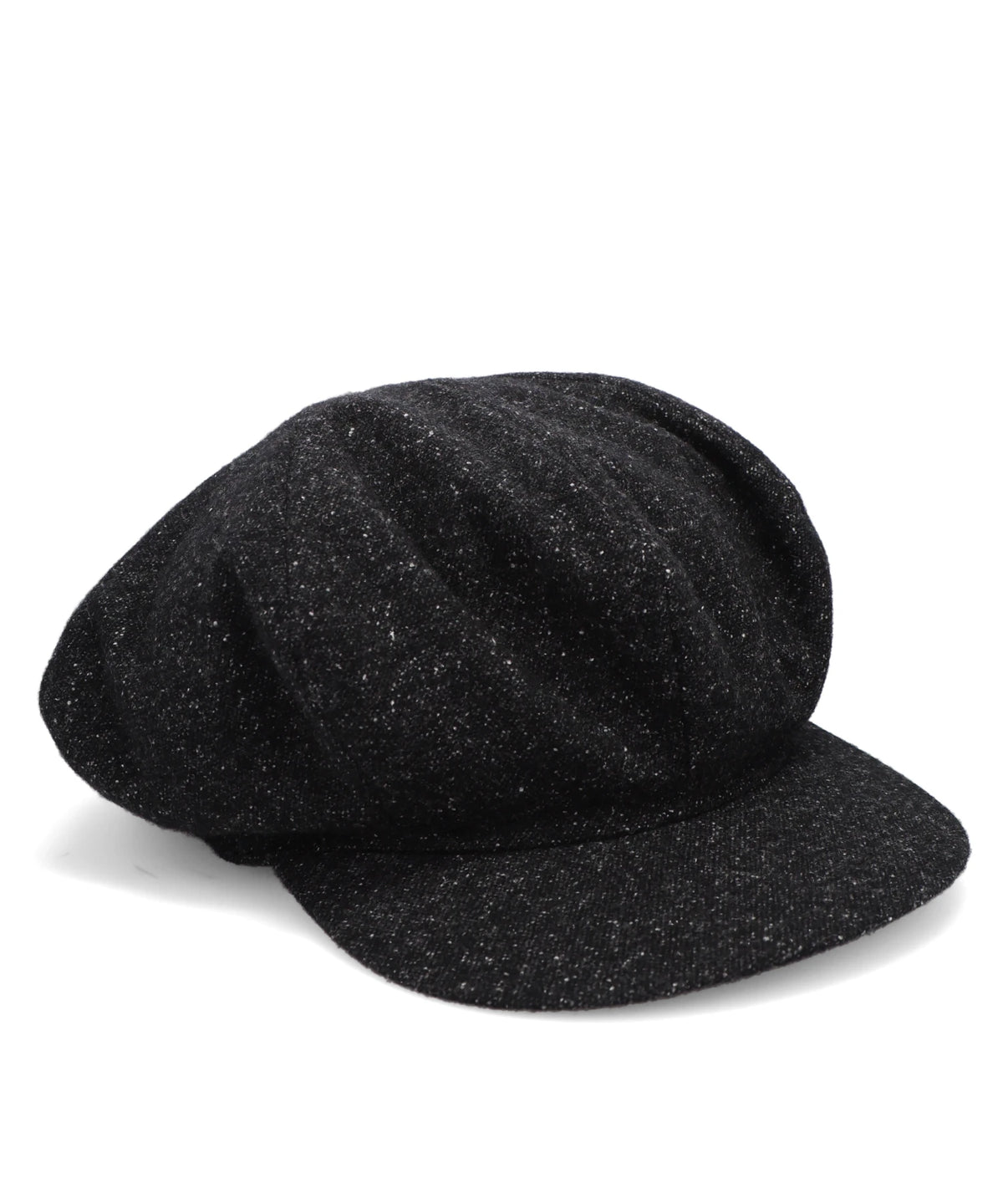KIJIMA TAKAYUKI SILK NEP WOOL TWEED FLAT BIG CASQUETTE