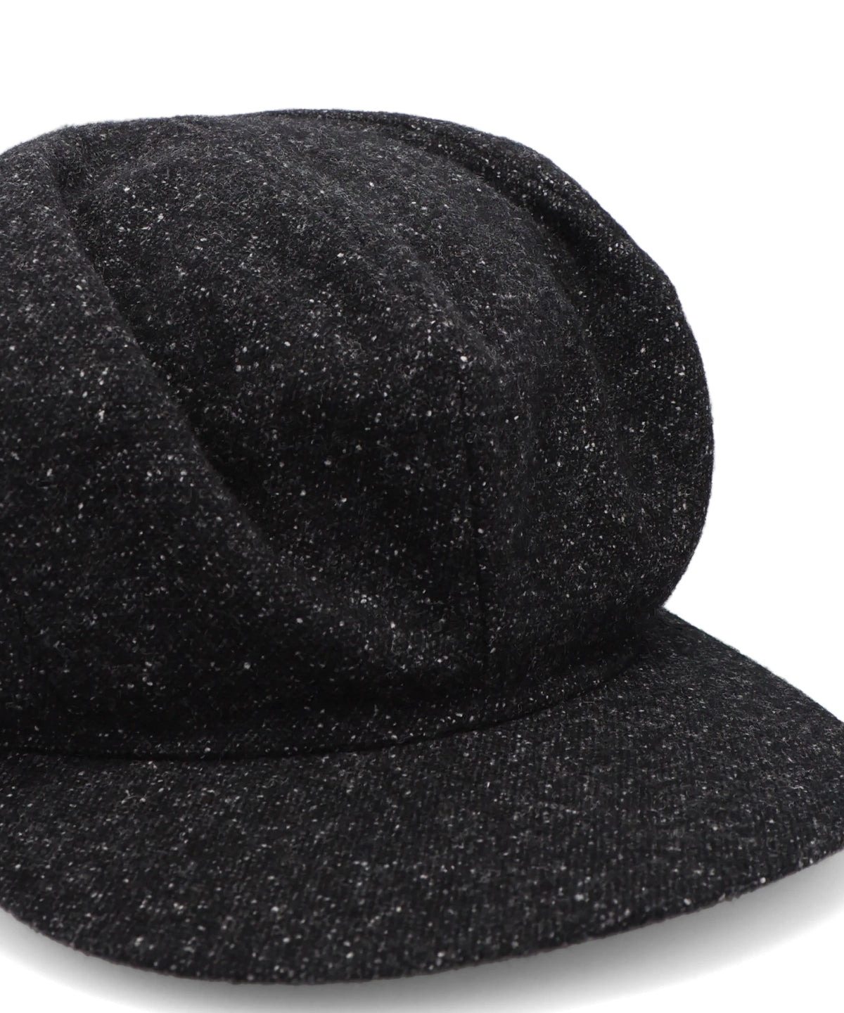 SILK NEP WOOL TWEED FLAT BIG CASQUETTE