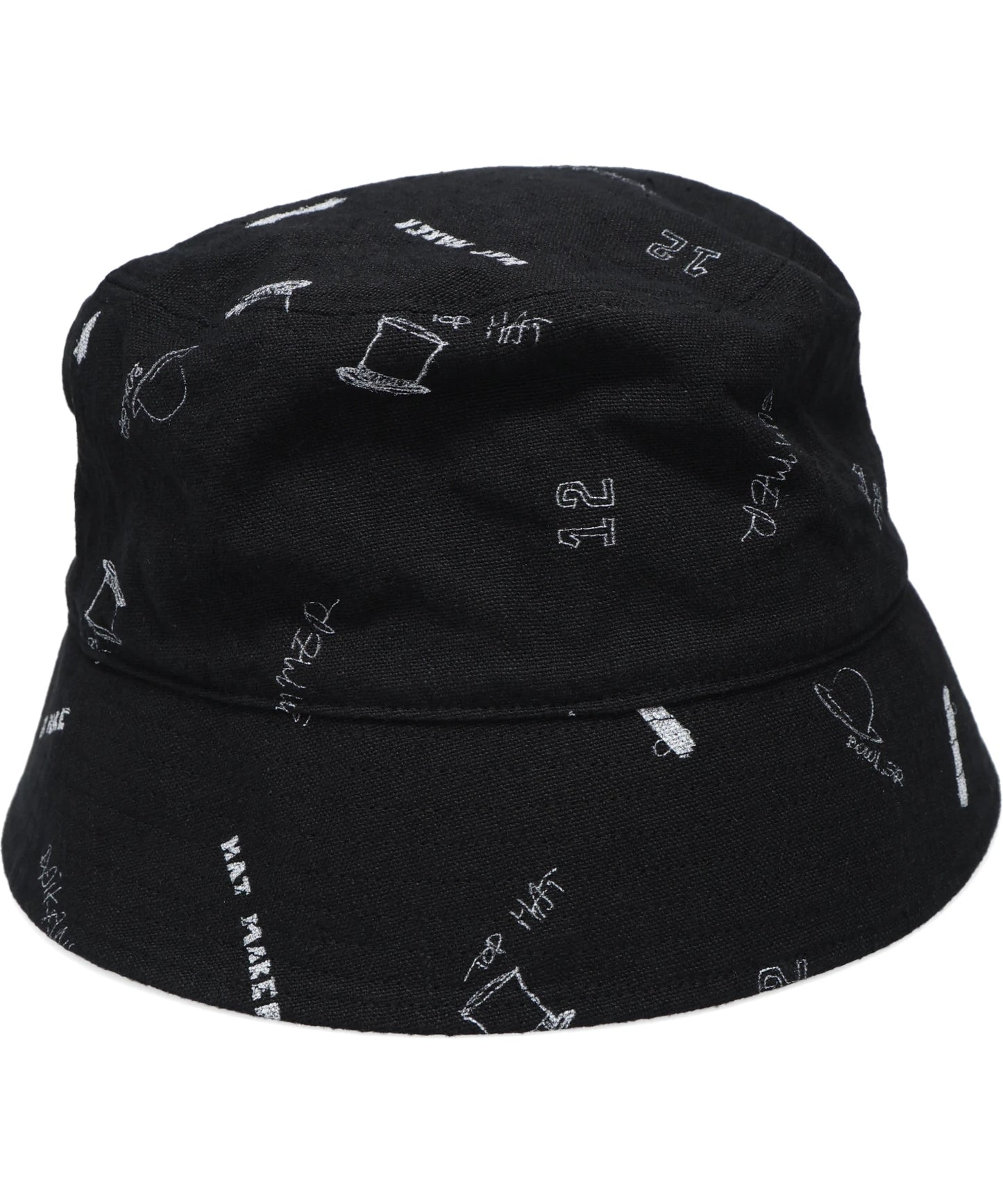 LINEN COTTON PRINTED TIGHT BUCKET HAT