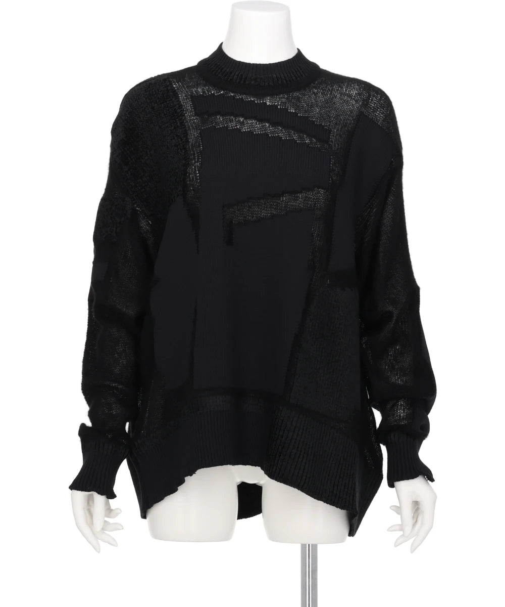 “KATACHI”MOTIF KNITTED TOP