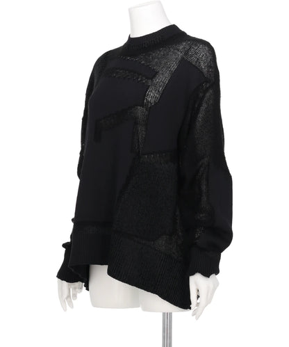 “KATACHI”MOTIF KNITTED TOP