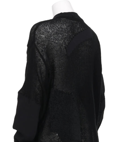 “KATACHI”MOTIF KNITTED TOP