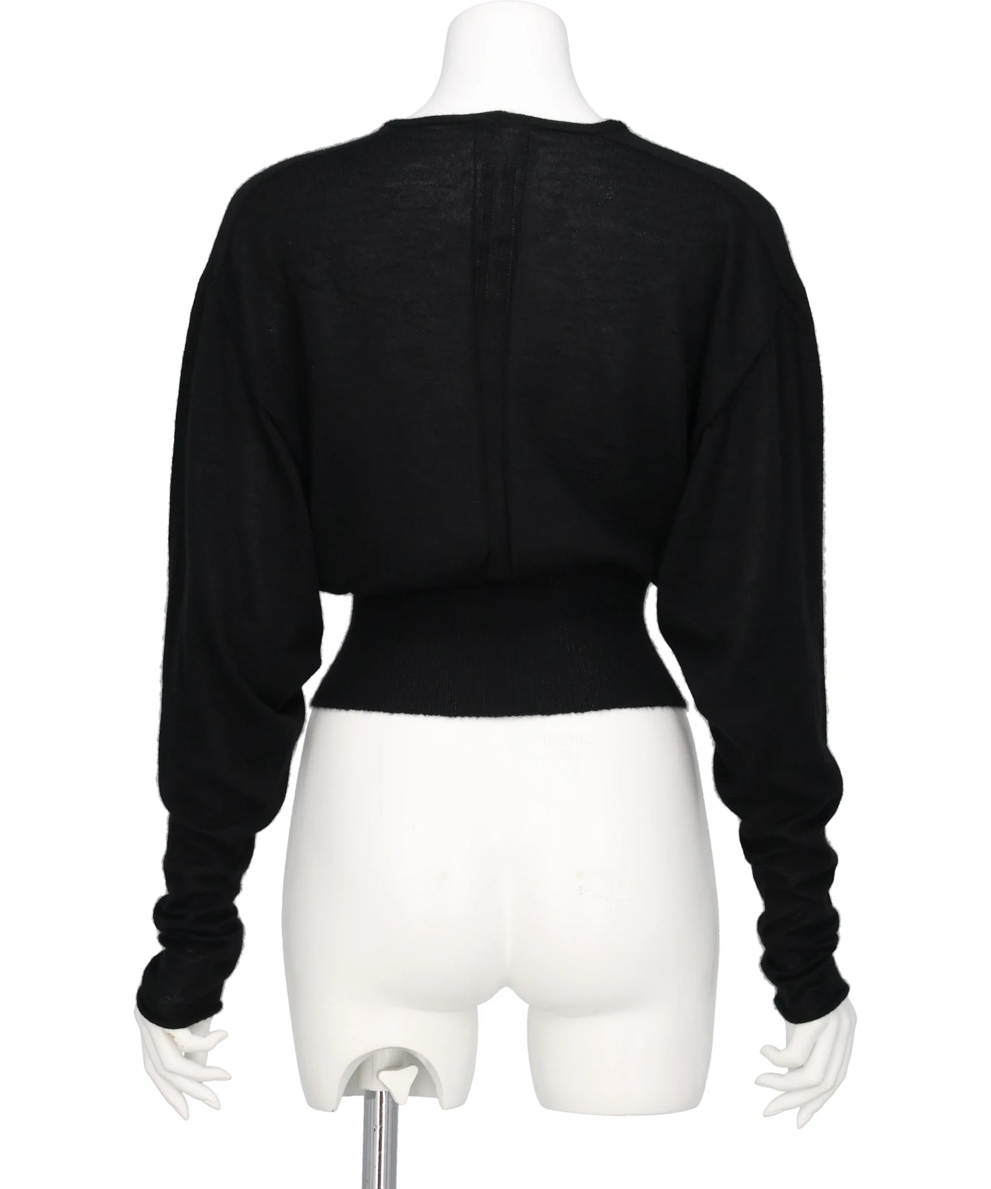 V CROPPED TOP - BLACK