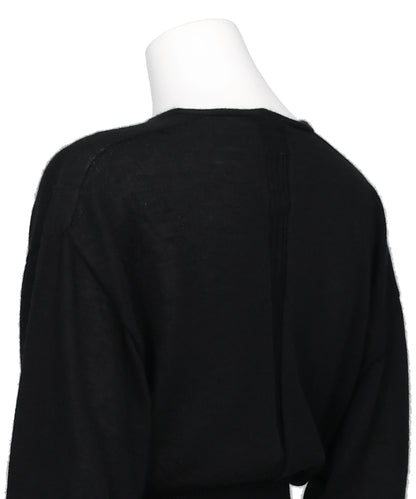 V CROPPED TOP - BLACK