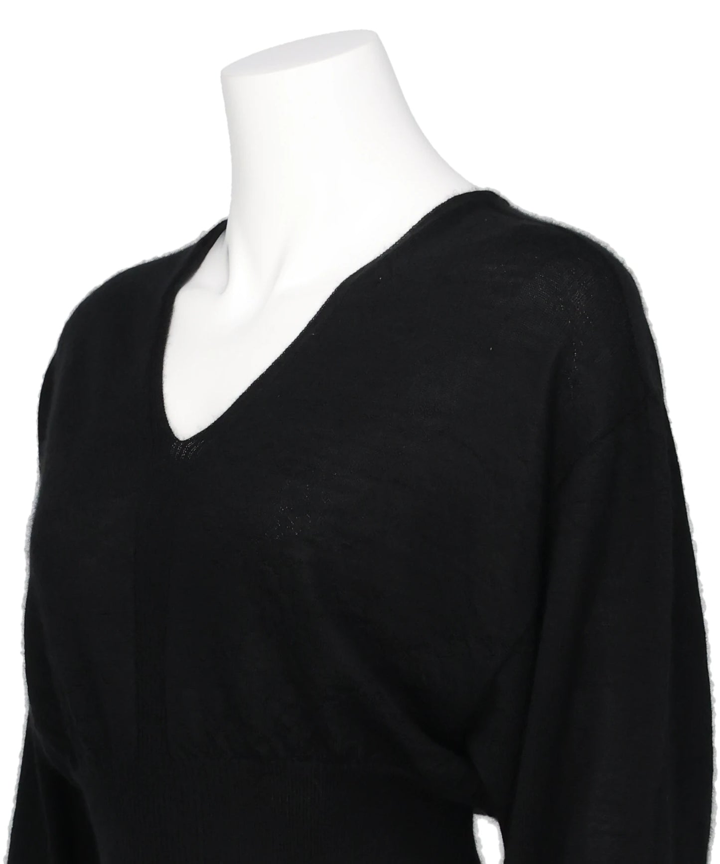 V CROPPED TOP - BLACK