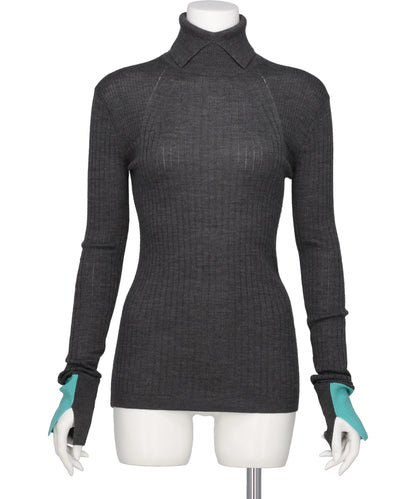 CINOH(チノ) TURTLE NECK TIGHT KNIT
