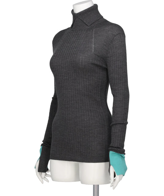 TURTLE NECK TIGHT KNIT