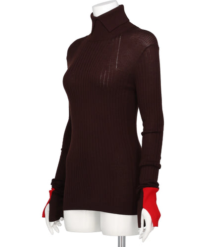 TURTLE NECK TIGHT KNIT