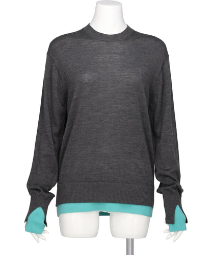 CINOH(チノ) BICOLOR-TRIM KNIT