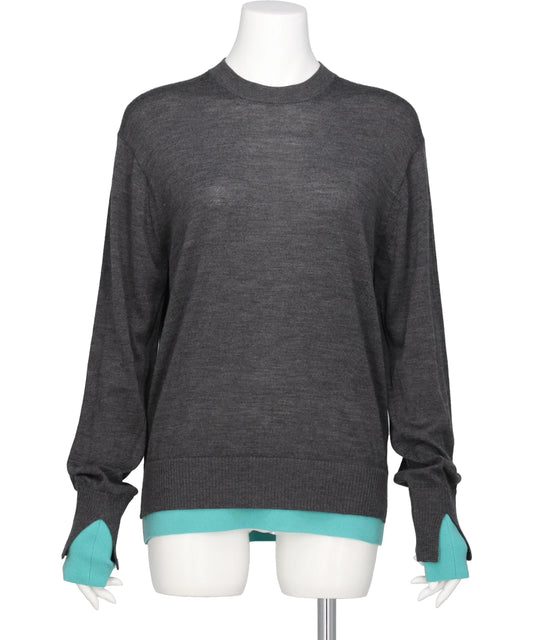 CINOH(チノ) BICOLOR-TRIM KNIT