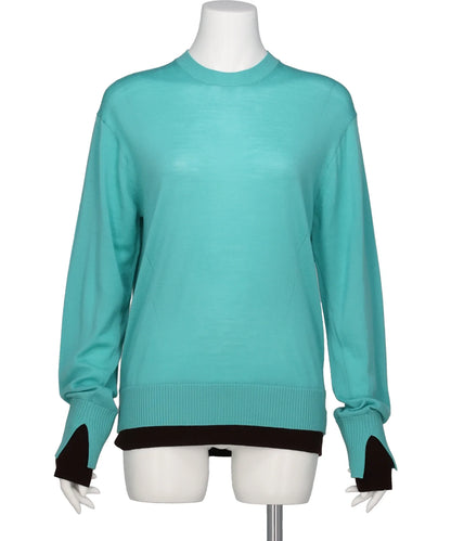 CINOH(チノ) BICOLOR-TRIM KNIT