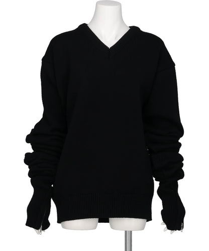 POOLDE（プールデ）CATERPILLAR SLEEVE SWEATER