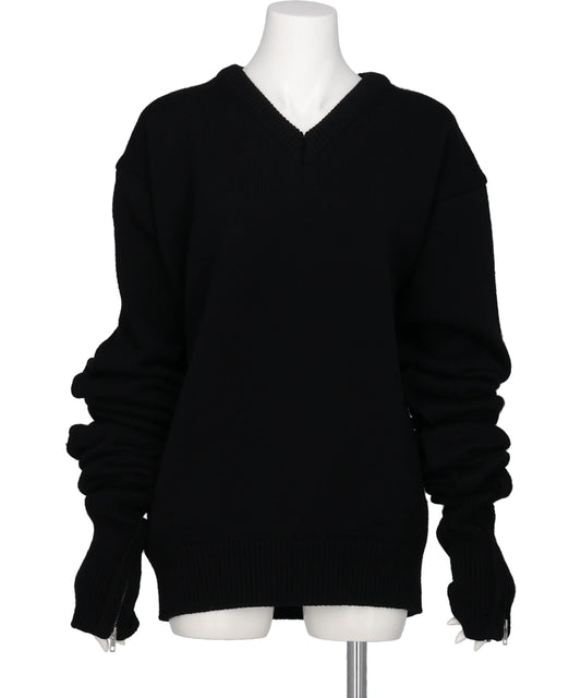 POOLDE（プールデ）CATERPILLAR SLEEVE SWEATER