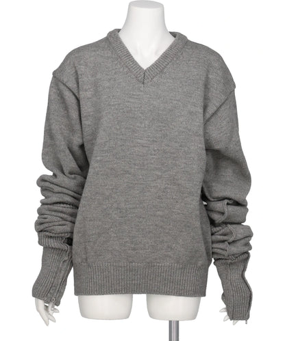 POOLDE（プールデ）CATERPILLAR SLEEVE SWEATER