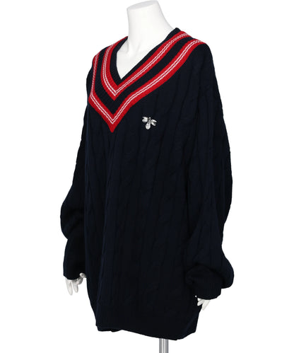 BEADED BUMBLE BEE SCHOOL KNIT