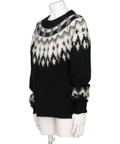 HEART NORDIC PULLOVER KNIT