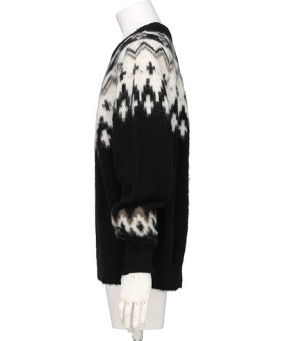 HEART NORDIC PULLOVER KNIT