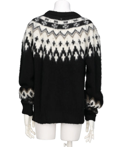 HEART NORDIC PULLOVER KNIT