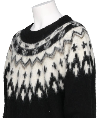 HEART NORDIC PULLOVER KNIT