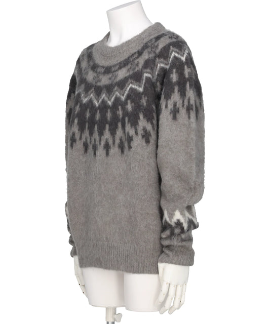 HEART NORDIC PULLOVER KNIT