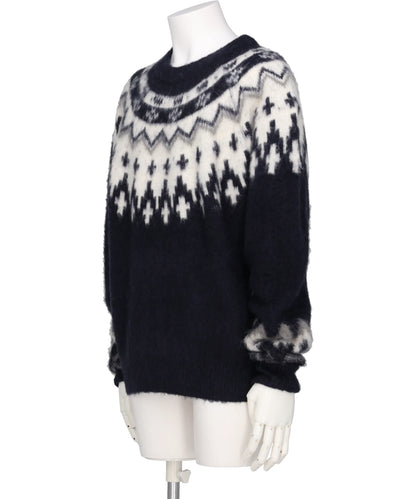 HEART NORDIC PULLOVER KNIT