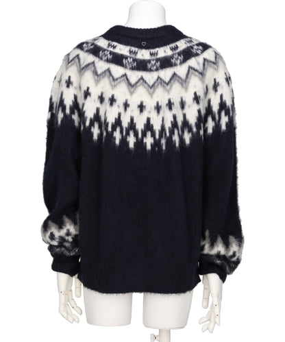 HEART NORDIC PULLOVER KNIT