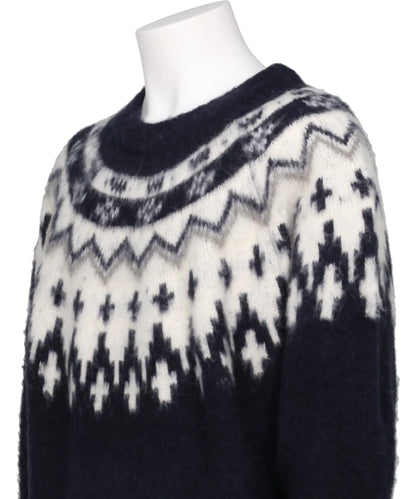 HEART NORDIC PULLOVER KNIT