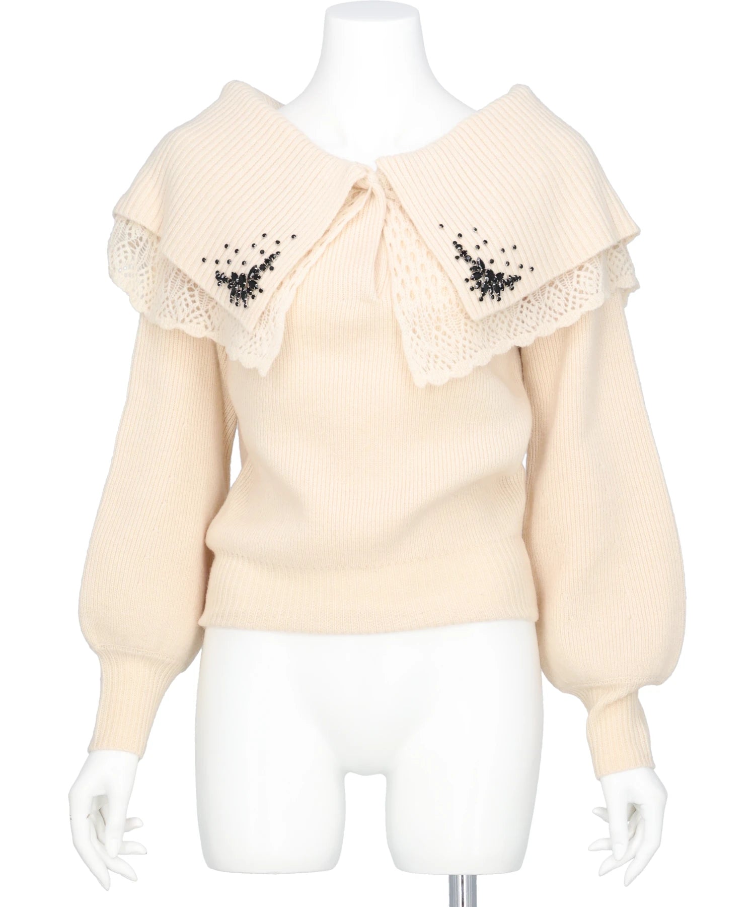 tanakadaisuke(タナカダイスケ) BIJOU TIARA OFF SHOULDER KNIT