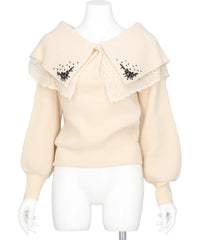 tanakadaisuke(タナカダイスケ) BIJOU TIARA OFF SHOULDER KNIT