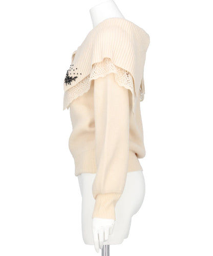 BIJOU TIARA OFF SHOULDER KNIT