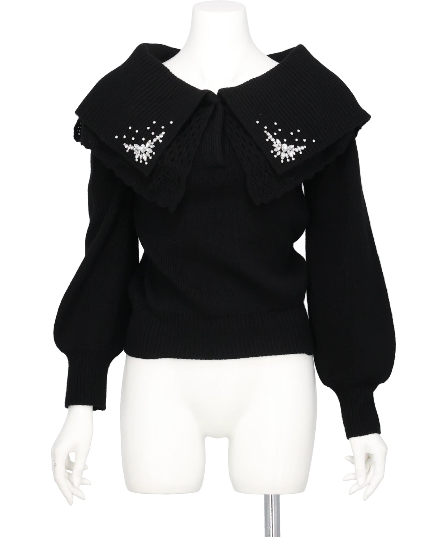 tanakadaisuke(タナカダイスケ) BIJOU TIARA OFF SHOULDER KNIT