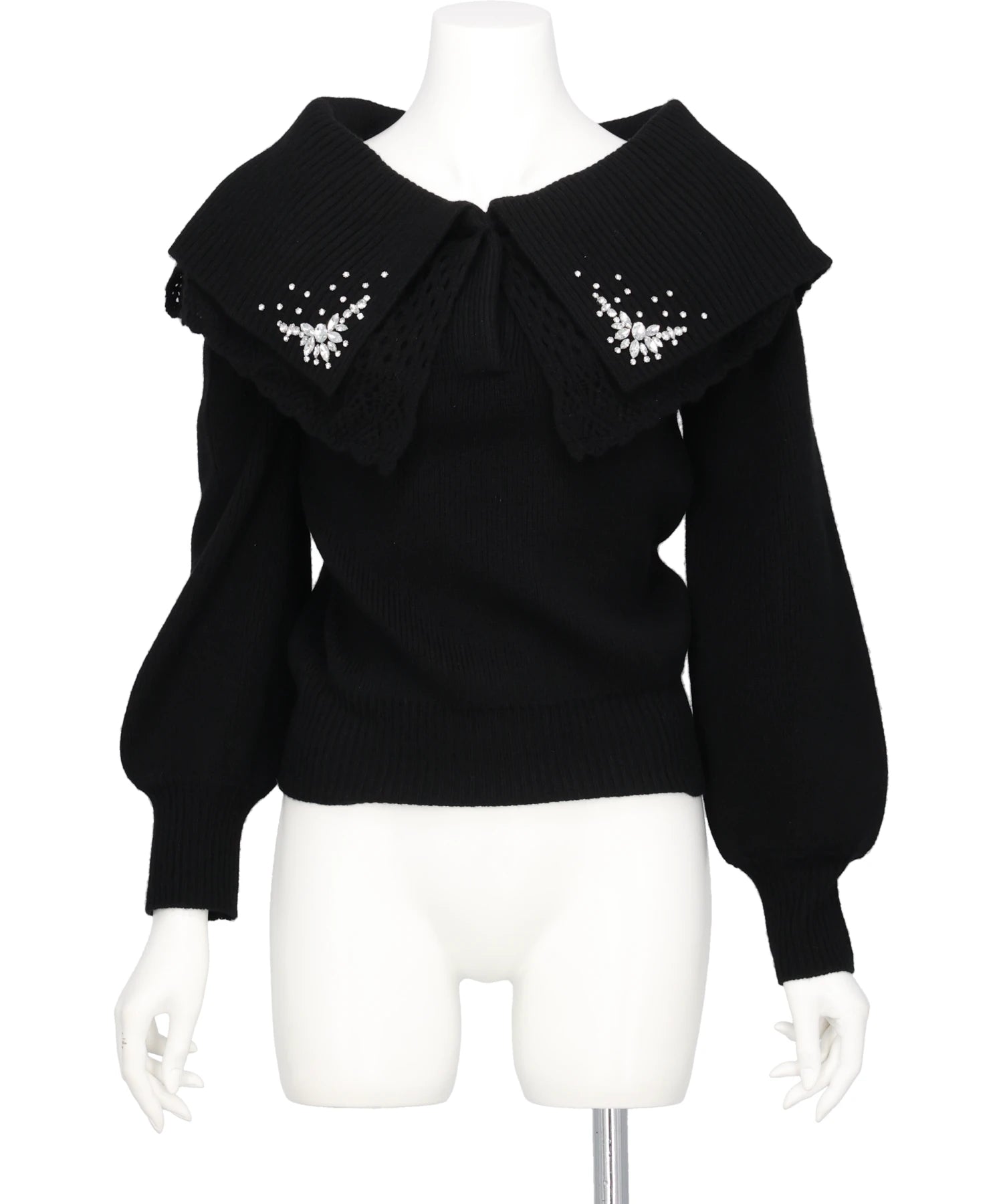 tanakadaisuke(タナカダイスケ) BIJOU TIARA OFF SHOULDER KNIT