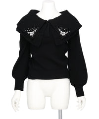 tanakadaisuke(タナカダイスケ) BIJOU TIARA OFF SHOULDER KNIT