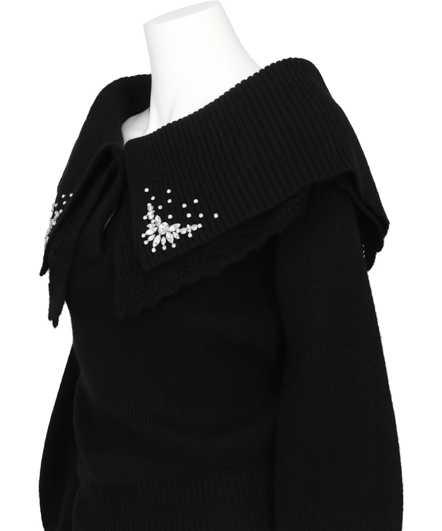 BIJOU TIARA OFF SHOULDER KNIT