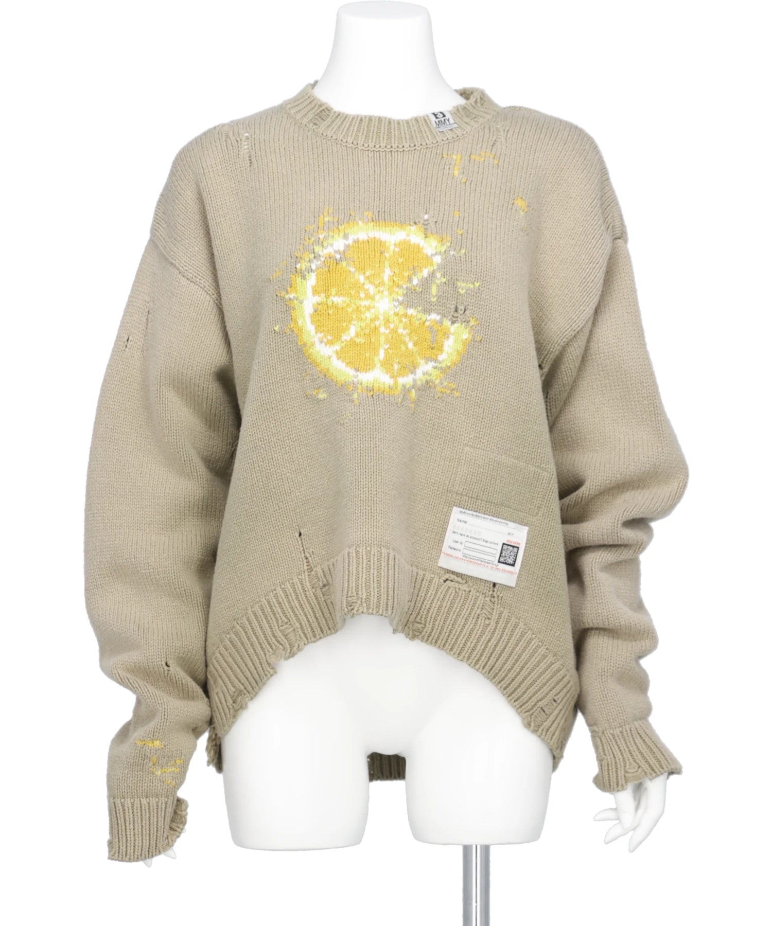 Maison MIHARA YASUHIRO(メゾンミハラヤスヒロ) 2026SS ORANGE JACQUARD KNIT PULLOVER B16SW512