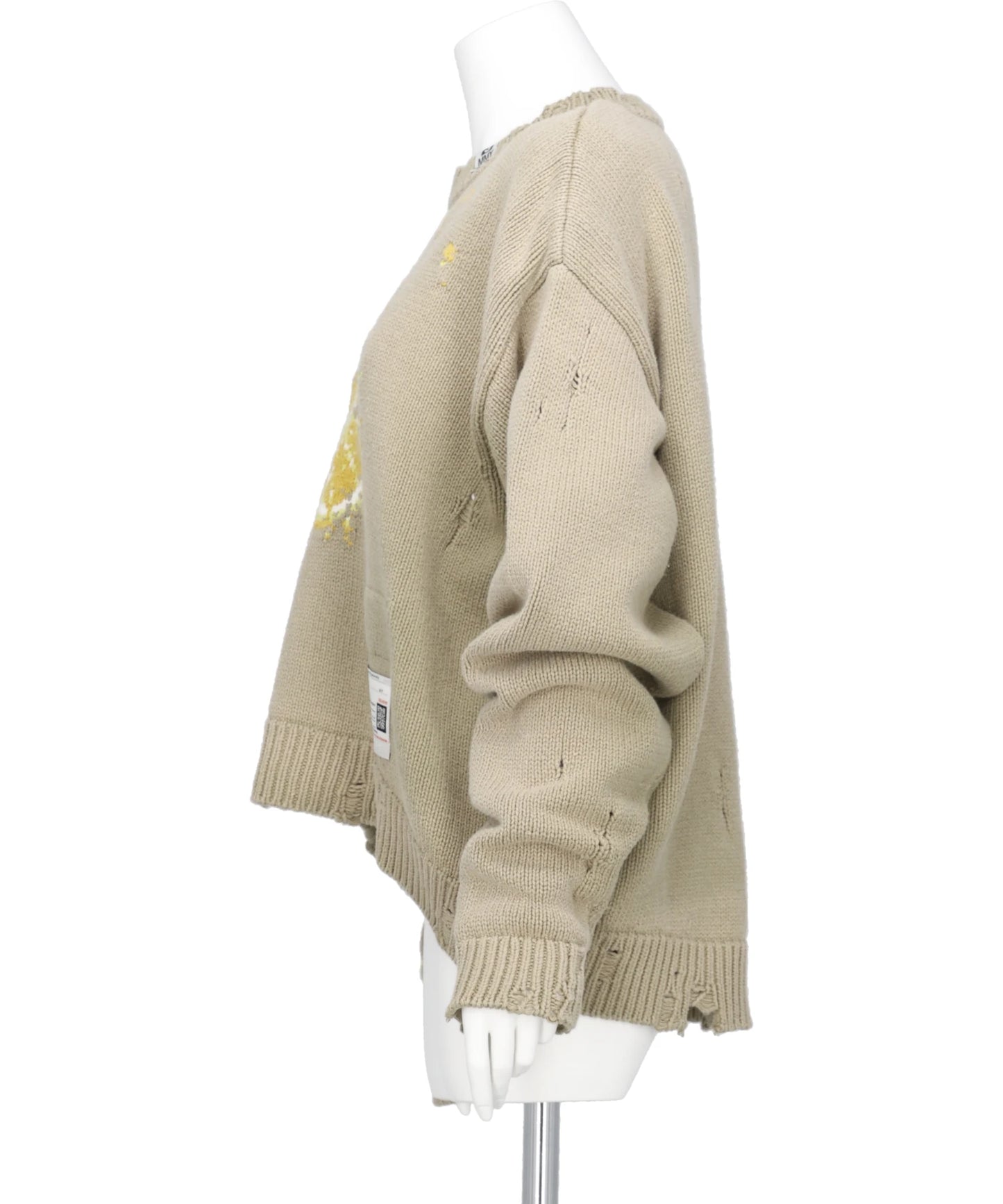 ORANGE JACQUARD KNIT PULLOVER