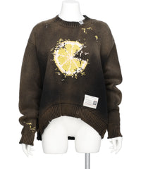 Maison MIHARA YASUHIRO(メゾンミハラヤスヒロ) 2026SS ORANGE JACQUARD KNIT PULLOVER B16SW512