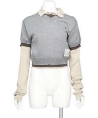 TRIPLE LAYERED KNIT PULLOVER