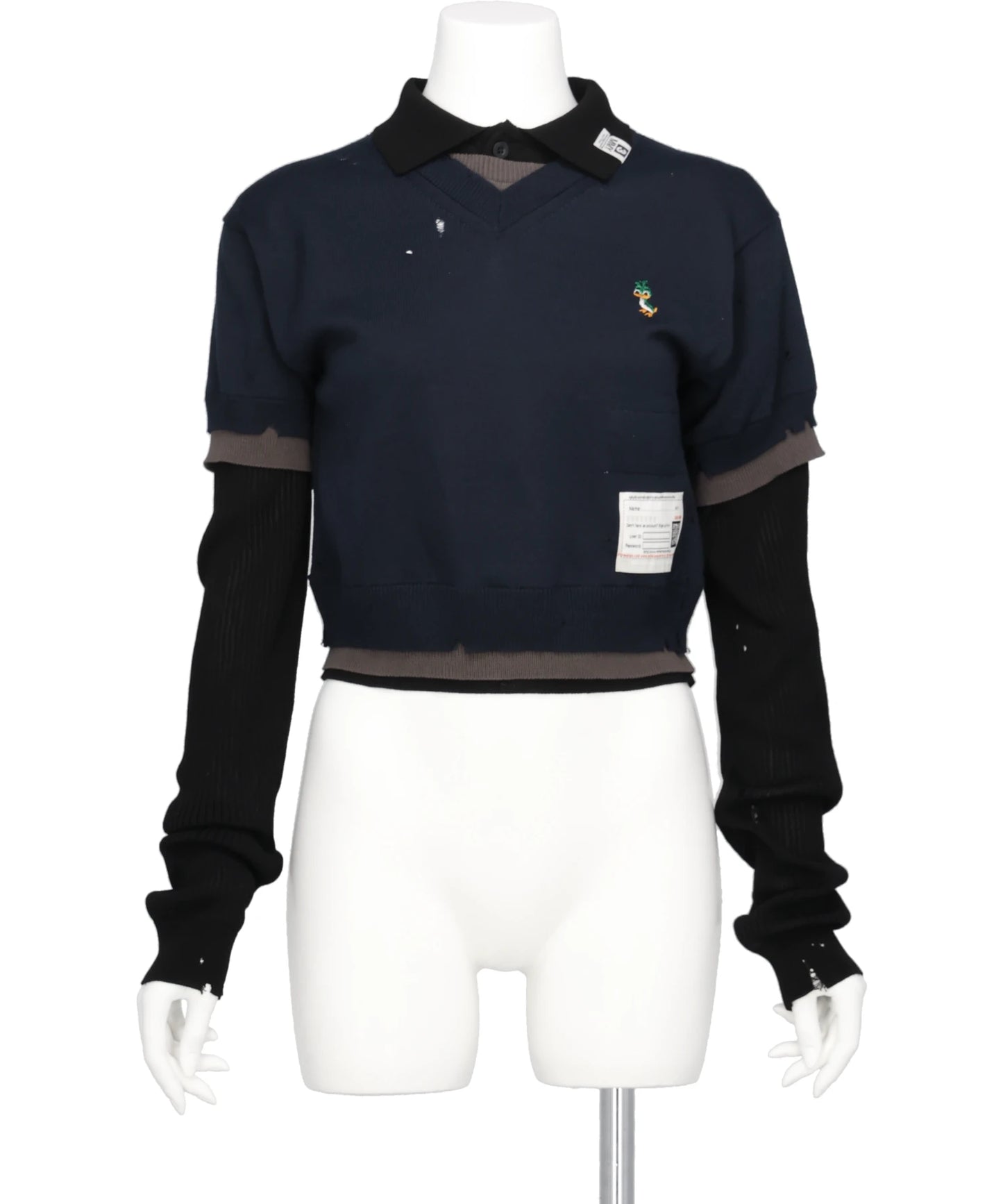 TRIPLE LAYERED KNIT PULLOVER