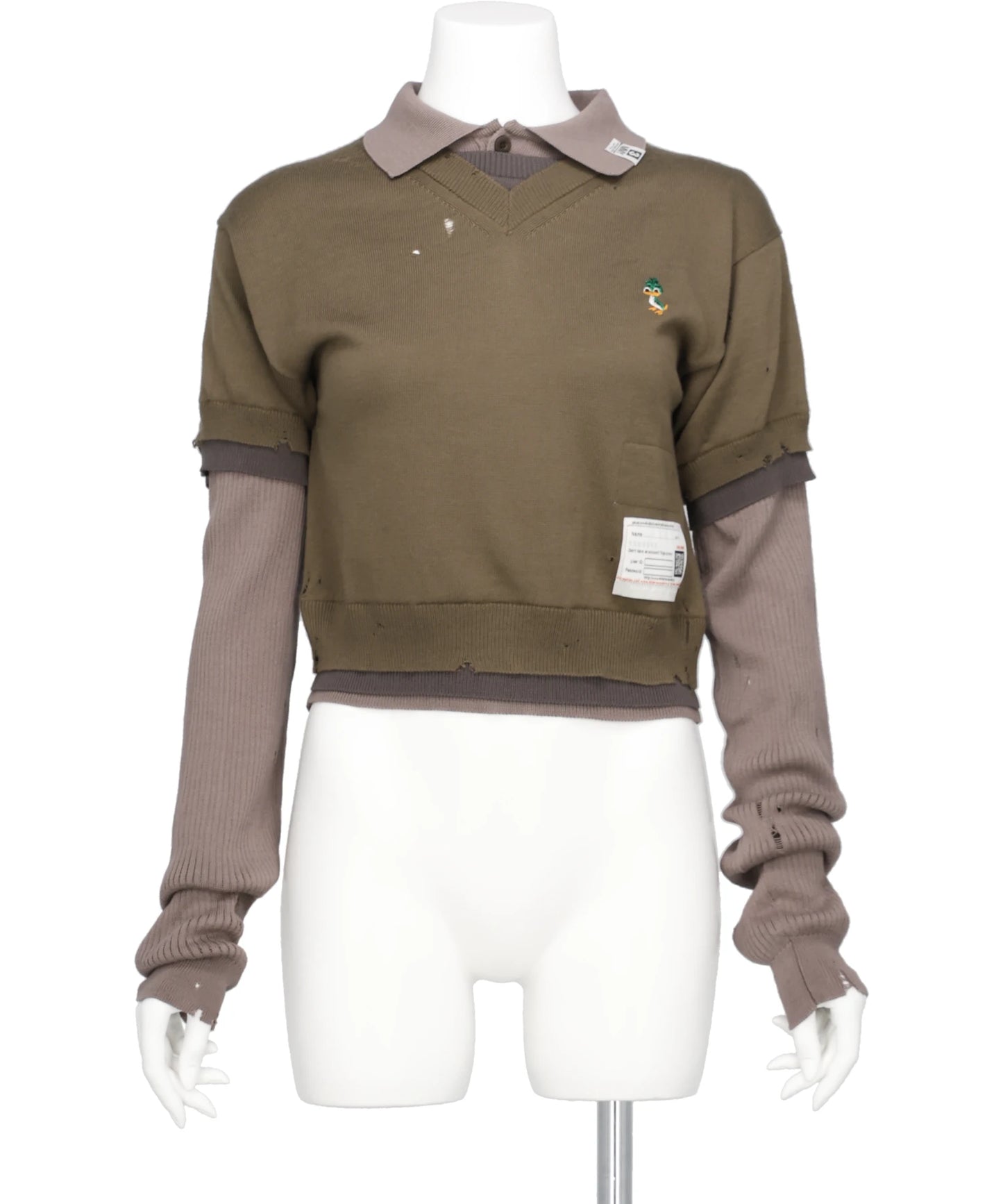 TRIPLE LAYERED KNIT PULLOVER