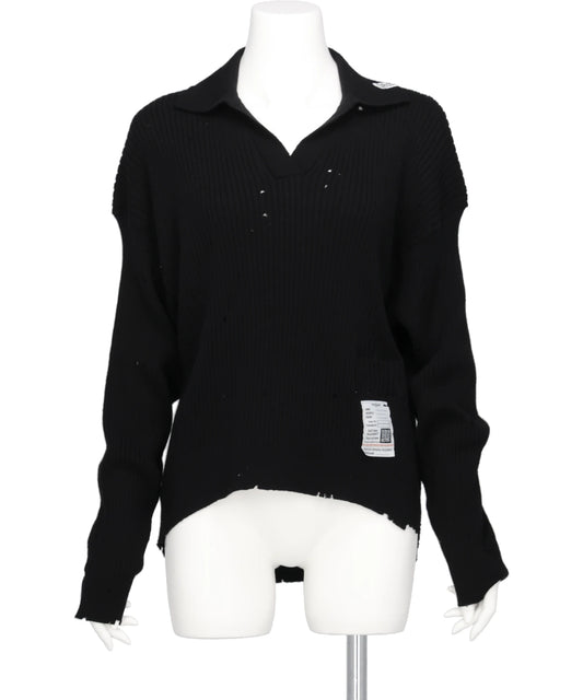 Maison MIHARA YASUHIRO(メゾンミハラヤスヒロ) 2026SS DISTRESSED KNIT PULLOVER K16SW712