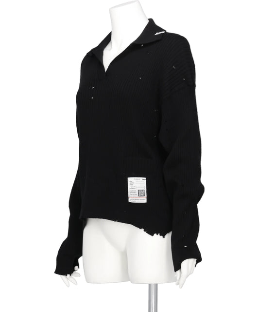 DISTRESSED KNIT PULLOVER