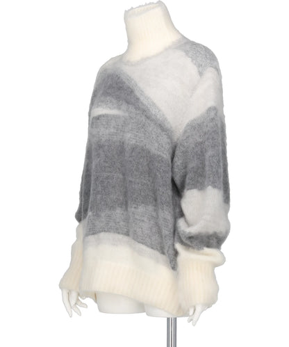 WOOL MOHAIR HIGH NECK KNIT TOP