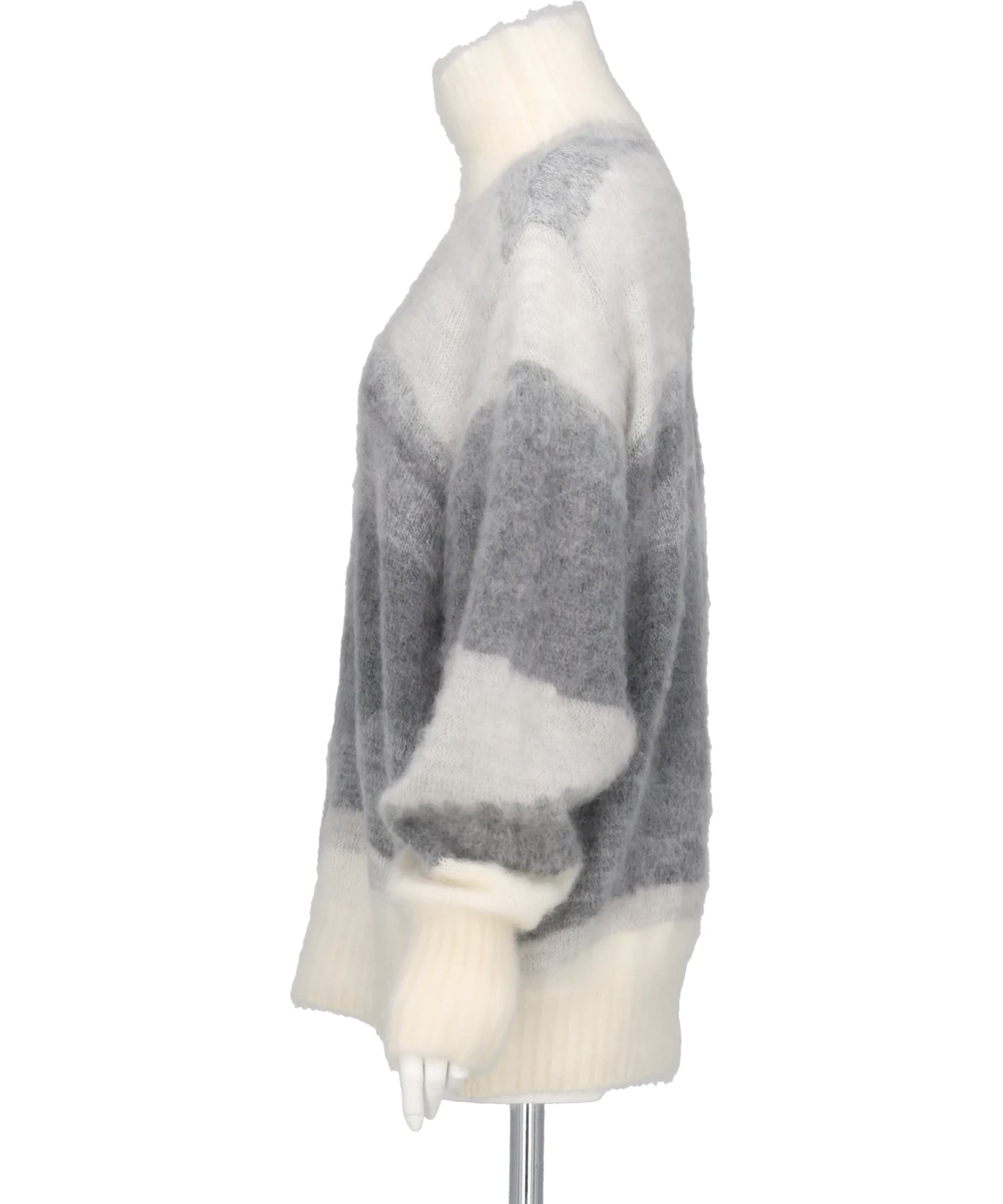 WOOL MOHAIR HIGH NECK KNIT TOP