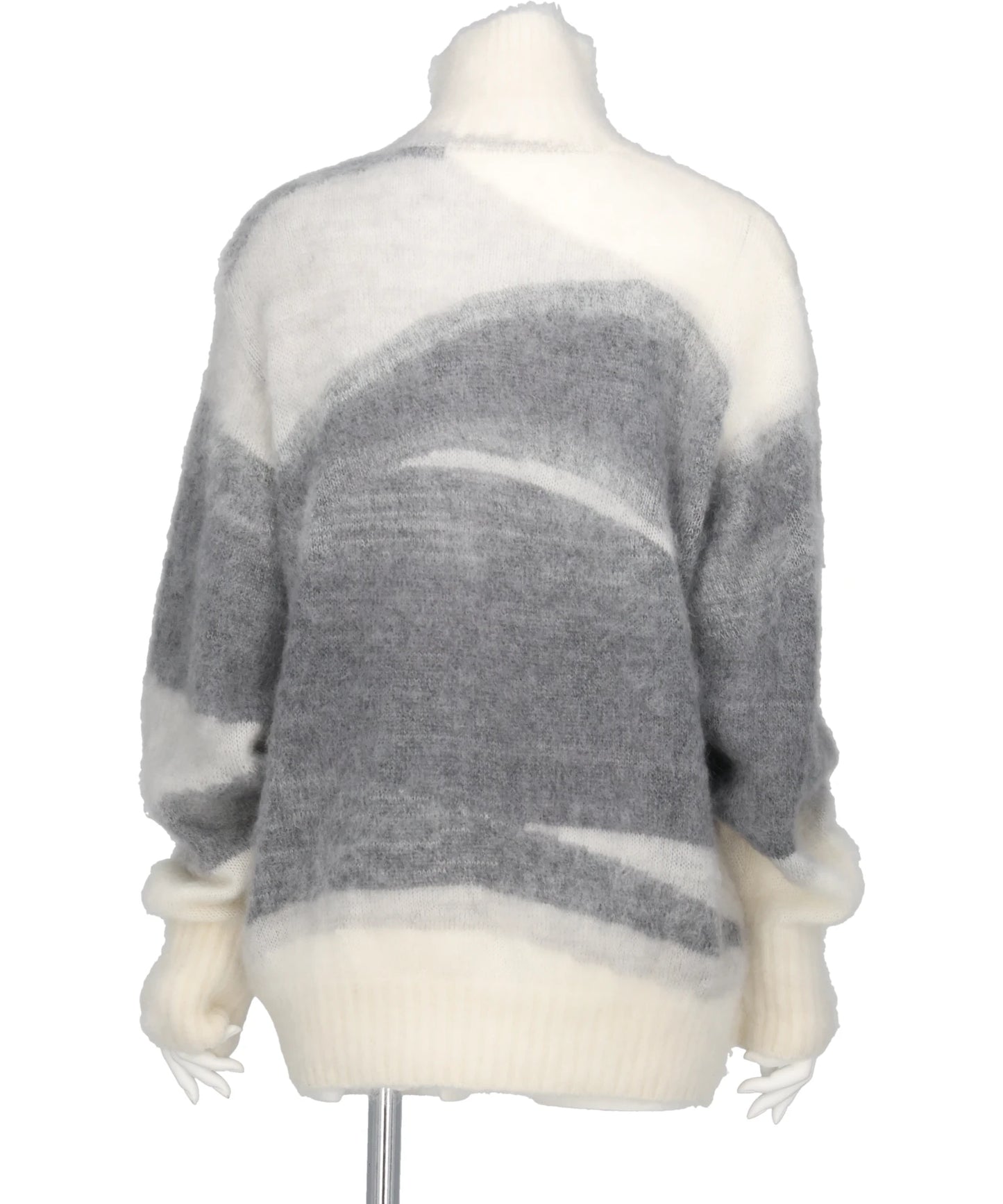 WOOL MOHAIR HIGH NECK KNIT TOP